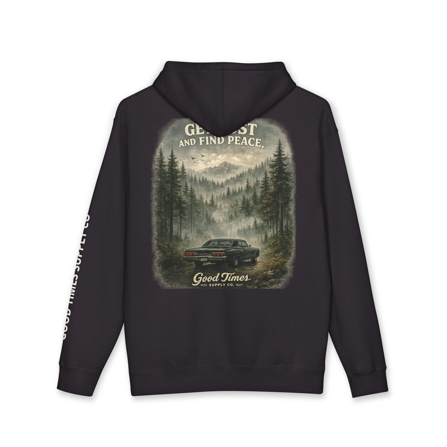 Vintage Outdoors — "Get Lost and Find Peace" Graphic Pullover