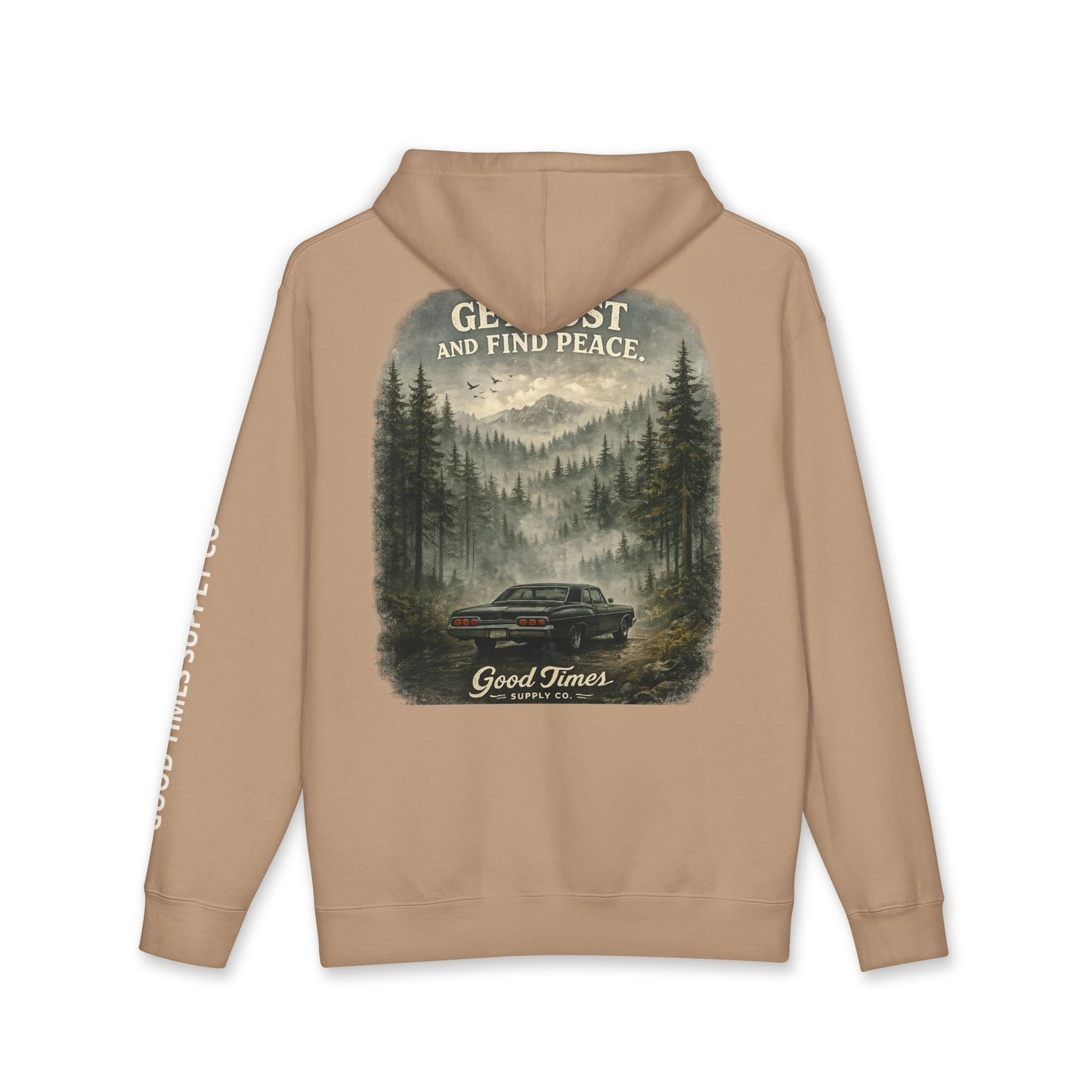 Vintage Outdoors — "Get Lost and Find Peace" Graphic Pullover